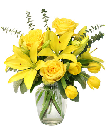 Sunshine of Spring Vase Arrangement  in Southfield, MI | Southfield Flowers