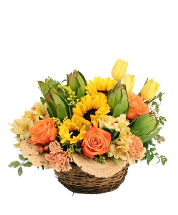 Brightly Joyful Basket Arrangement  in Southfield, MI | Southfield Flowers