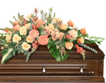 Compassionate Coral Casket Spray in Southfield, MI | Southfield Flowers