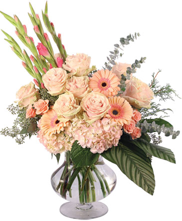 Gladly Pastel & Pink Flower Arrangement in Southfield, MI | Southfield Flowers