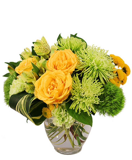 Lush Lemon Roses Flower Arrangement