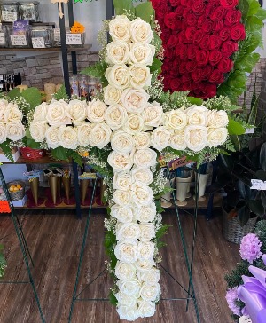 Pure White Standing Cross 