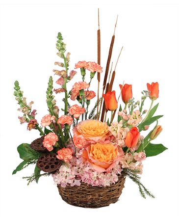 Serene Sunset Basket Arrangement in Southfield, MI | Southfield Flowers