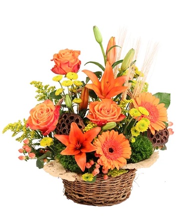 Spirited Citrus Basket Arrangement  in Southfield, MI | Southfield Flowers